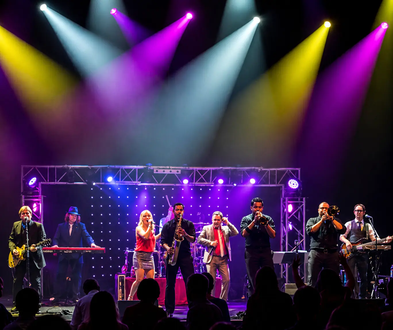 High-energy variety band performing classic hits from the 50s through Today for corporate events, galas, weddings